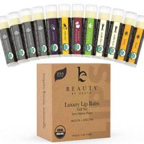 Conjunto de protetor labial Beauty by Earth Natural Organic, pacote com 12