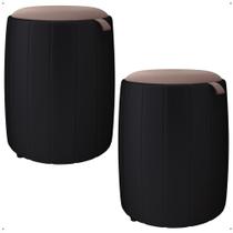 Conjunto de Puff gourmet moderno banqueta Esther para sala, quarto ou escritório - Várias Cores