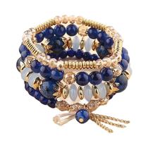 Conjunto De Pulseira De Contas De Borla Colorida Para Mulheres Homens Pulseira De Corrente De Contas