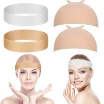 Conjunto de pulseira de silicone e touca de peruca WILLBOND (4 peças) Conjunto de pulseira de silicone e touca de peruca WILLBOND (4 peças)