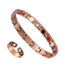 Conjunto de Pulseira Magnética de Cobre Aojudic para Alívio da Dor
