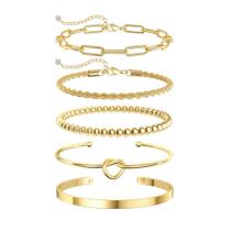 Conjunto de pulseiras Bangle Banhado a Ouro Picuzzy para mulheres em ouro 14K