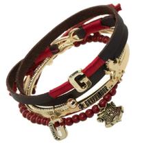 Conjunto de pulseiras Bioworld Harry Potter Gryffindor, pacote com 4