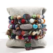 Conjunto de pulseiras Bohemian Stacked, 5 peças para mulheres, feito à mão Conjunto de pulseiras Bohemian Stacked, 5 peças para mulheres, feito à mão