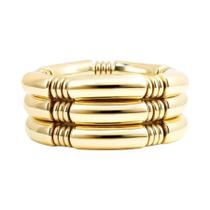 Conjunto De Pulseiras Chunky Douradas Para Mulheres 3PCS Pulseiras Em Camadas Curvadas De Tubo De Conjunto De Pulseiras Chunky Douradas Para Mulheres 3PCS Pulseiras Em Camadas Curvadas De Tubo De