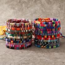 Conjunto De Pulseiras Coloridas Estilo Boêmio Para Mulheres E Homens 24 Peças De Pulseiras De Arte