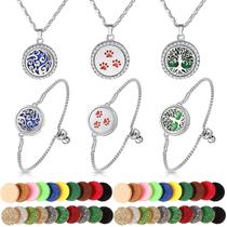 Conjunto de pulseiras com difusor de aromaterapia MTLEE para mulheres Conjunto de pulseiras com difusor de aromaterapia MTLEE para mulheres