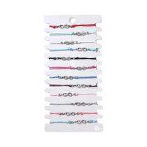 Conjunto De Pulseiras Com Símbolo Do Infinito Em Prata Antiga Para Mulheres E Homens, 12 Peças,