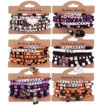 Conjunto de pulseiras Cooluckday Halloween para mulheres, 36 unidades Conjunto de pulseiras Cooluckday Halloween para mulheres, 36 unidades