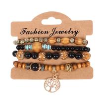 Conjunto De Pulseiras De Contas Coloridas Boêmias Para Mulheres E Homens, Pulseira De Corrente De