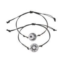 Conjunto De Pulseiras De Corda Trançada Luminosa Feitas À Mão Joias De Casal Presentes Para O Dia