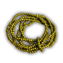Conjunto de pulseiras de miçangas douradas