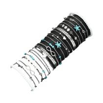 Conjunto De Pulseiras De Pérola Em Estilo Boho Para Mulheres, 20 Peças, Joias De Moda Em Prata Com