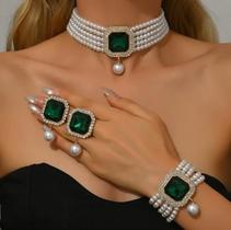 Conjunto de pulseiras e acessório de colar BJR Retro Colorful Women Conjunto de pulseiras e acessório de colar BJR Retro Colorful Women