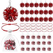 Conjunto de pulseiras e chaveiros de pompom Ecation Cheerleader, 20 unidades