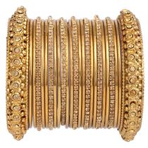 Conjunto de pulseiras Efulgenz Boho Vintage Antique Gypsy Tribal Gold
