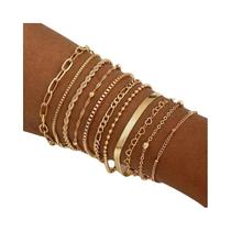 Conjunto De Pulseiras Femininas Boho Chic Com Corrente De Cobra 11 Peças Joias Casuais Elegantes Com