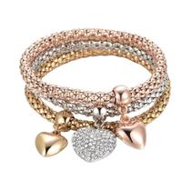 Conjunto De Pulseiras Femininas Da Moda Com Pingentes De Coração, Coruja, Chave, Música, Borboleta E