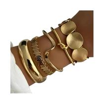 Conjunto De Pulseiras Femininas Estilosas E Versáteis Com Nós Geométricos Irregulares Em Formato De