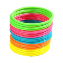 Conjunto De Pulseiras Geométricas De Acrílico Coloridas Neon, Braceletes Empilháveis Multicoloridos,