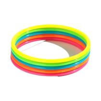 Conjunto De Pulseiras Geométricas De Acrílico Coloridas Neon, Braceletes Empilháveis Multicoloridos,
