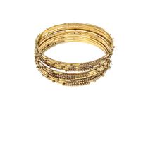 Conjunto de Pulseiras Indiana Dourada 12 Argolas