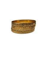 Conjunto De Pulseiras Indianas Douradas 6 Argolas Conjunto De Pulseiras Indianas Douradas 6 Argolas
