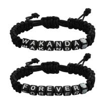 Conjunto de pulseiras Marvel Black Panther: Wakanda Forever de 2 peças