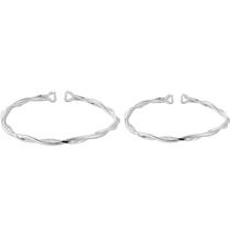 Conjunto de pulseiras Mobius Twist Open Cuff para casal Conjunto de pulseiras Mobius Twist Open Cuff para casal