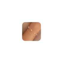 Conjunto de Pulseiras NECOCY com Pérolas e Banhadas a Ouro 14K Conjunto de Pulseiras NECOCY com Pérolas e Banhadas a Ouro 14K