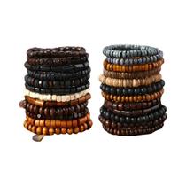 Conjunto De Pulseiras Retrô Masculinas Multicamadas 24 Peças Joias Modernas Versáteis Com Contas De