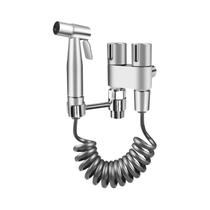 Conjunto De Pulverizador De Bidê Portátil Em Aço Inoxidável Para Limpeza De Banheiro E Acessórios De Conjunto De Pulverizador De Bidê Portátil Em Aço Inoxidável Para Limpeza De Banheiro E Acessórios De