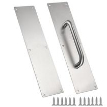 Conjunto de puxador para porta Sumnacon 40 x 10 cm em aço inoxidável