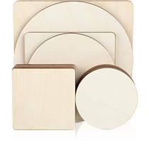 Conjunto de quadrados de círculos de madeira Nuanchu, 32 unidades, 10-20 cm, faça você mesmo