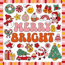 Conjunto de quadro de avisos de Natal com recorte decorativo Conjunto de quadro de avisos de Natal com recorte decorativo