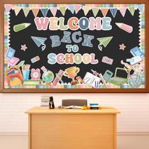 Conjunto de quadros de avisos Justforjoyful Boho Welcome Back to School Conjunto de quadros de avisos Justforjoyful Boho Welcome Back to School