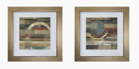 Conjunto de quadros decorativos Abstratos com moldura