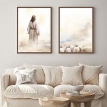 Conjunto de Quadros Decorativos Pastor e Ovelhas Conjunto de Quadros Decorativos Pastor e Ovelhas