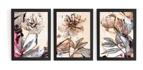 Conjunto De Quadros Espetacular Arte Flores Pintura Conjunto De Quadros Espetacular Arte Flores Pintura