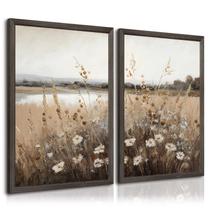 Conjunto de Quadros Joocrise Wildflower em Tela 40x60 cm com Moldura Conjunto de Quadros Joocrise Wildflower em Tela 40x60 cm com Moldura