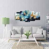 Conjunto de Quadros Mosaico 5 Peças Arte Abstrata decorativo