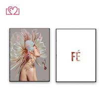 Conjunto de quadros mulher fé quarto ou sala Conjunto de quadros mulher fé quarto ou sala