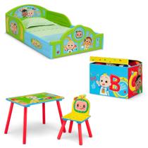 Conjunto de quarto infantil Delta Children CocoMelon, 4 peças, verde