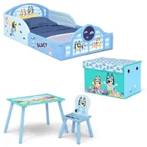 Conjunto de quarto para crianças em uma caixa Delta Children Bluey de 4 peças