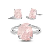 Conjunto de Quartzo Rosa