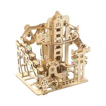 Conjunto De Quebra-cabeça De Catapulta De Mármore De Madeira 3D Modelo Mecânico Labirinto Científico