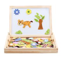 Conjunto de quebra-cabeças 3D de brinquedo de madeira World Cartoon Animals Shape Kids Conjunto de quebra-cabeças 3D de brinquedo de madeira World Cartoon Animals Shape Kids