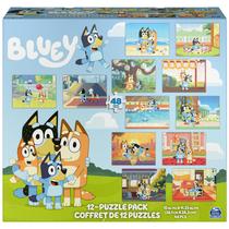 Conjunto de quebra-cabeças Bluey 11 Puzzles Wood Fuzzy Die-Cut Kids