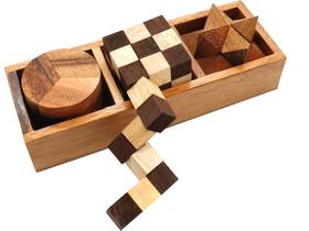 Conjunto de quebra-cabeças BSIRI 3 em um, desafiadores quebra-cabeças para adultos