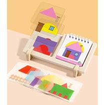 Conjunto De Quebra-Cabeças De Formas Geométricas Para Crianças: Jogo De Lógica Montessori Para